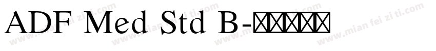 ADF Med Std B字体转换